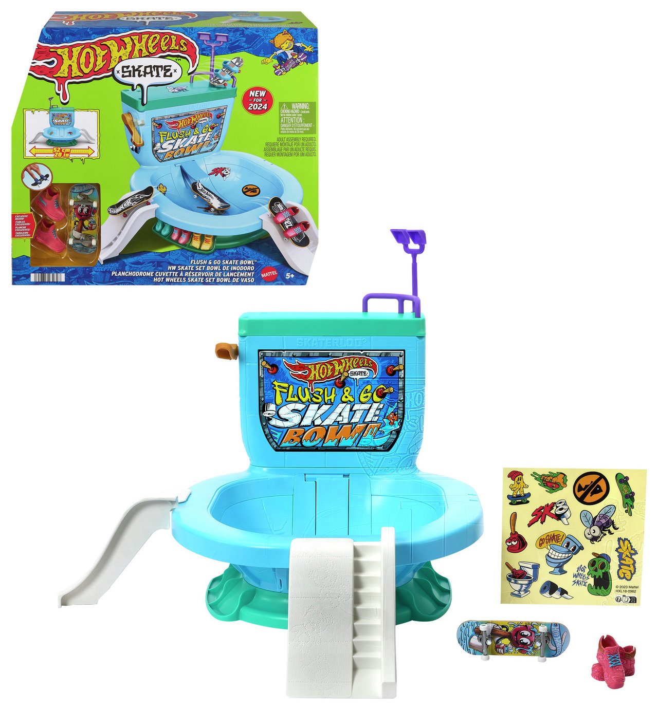 Hot Wheels Skate Flush & Go Skate Bowl Playset