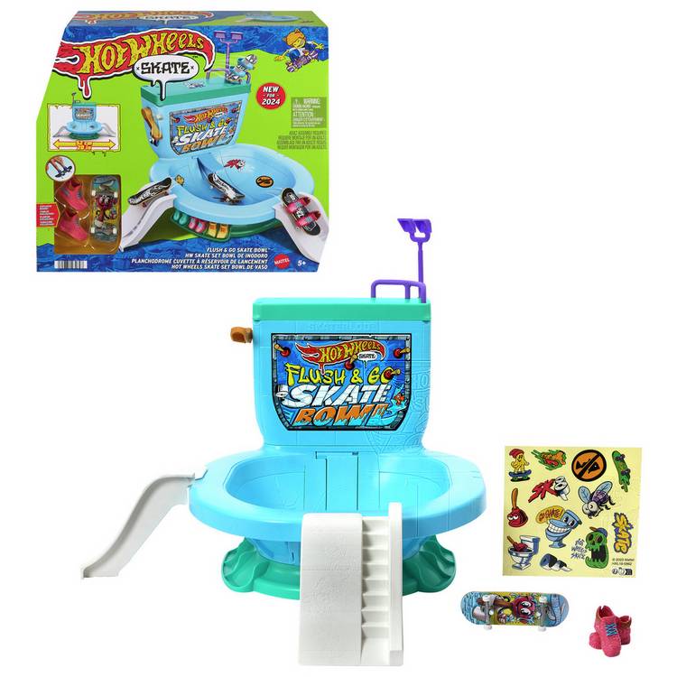 Hot Wheels Skate Flush & Go Skate Bowl Playset 0