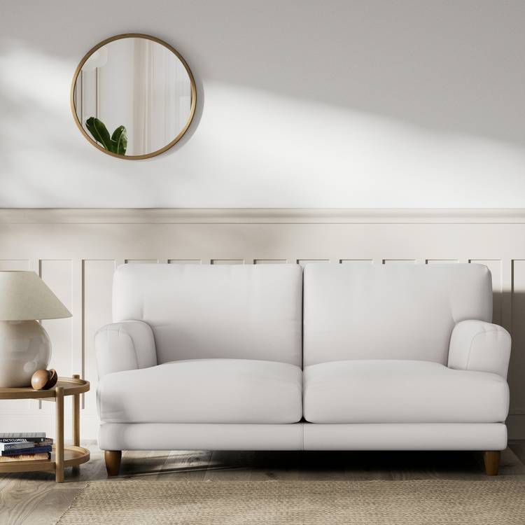 Habitat Askem Fabric 2 Seater Sofa - Natural - Dark Leg 0