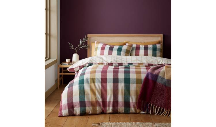 Catherine Lansfield Autumn Check Bedding Set - Single