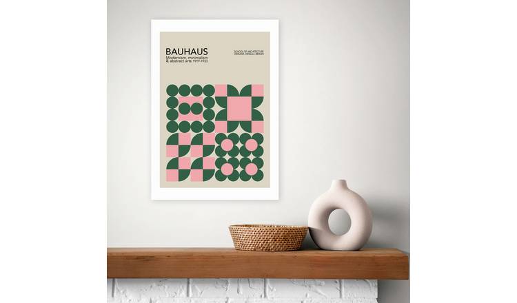 East End Prints Pink Bauhaus Art Print - A2