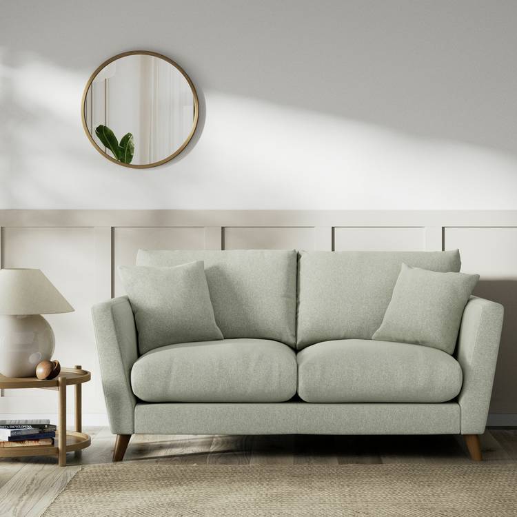 Habitat Lomond Fabric 2 Seater Sofa - Sage Green - Dark Leg 0