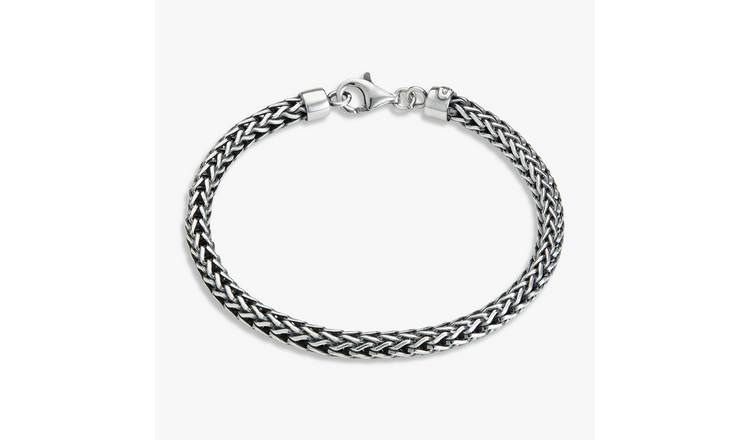 Revere Sterling Silver Oxidized Foxtail Bracelet 