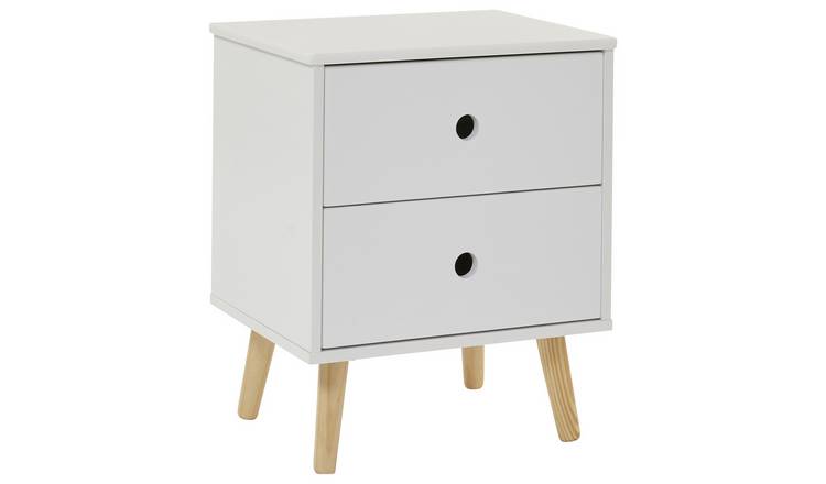 Liberty House Kids 2 Drawer Bedside Table - White