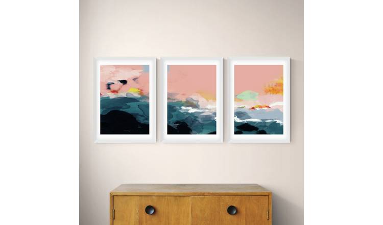 East End Prints Landscape White Frame Art Print Set - A2
