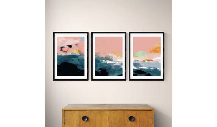 East End Prints Landscape Black Frame Art Print Set - A3