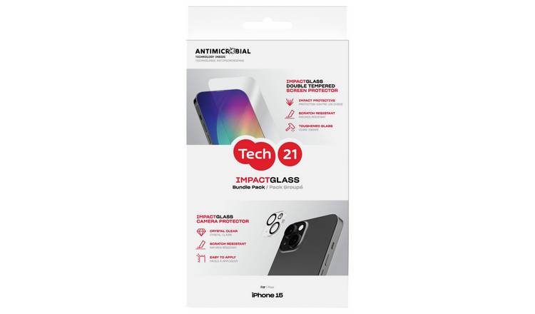 Tech21 iPhone 15 Screen And Camera Protector