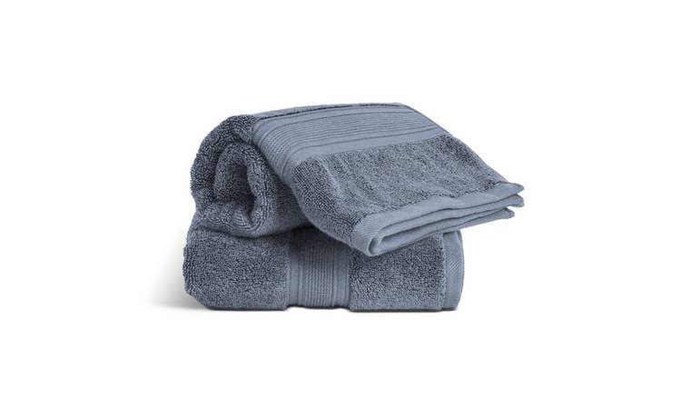 Habitat Supersoft 2 Pack Hand Towel - Rustic Blue