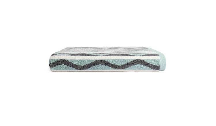 Habitat Retro Wave Geo Bath Sheet - Multicoloured