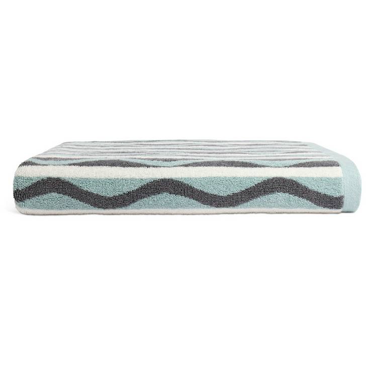 Habitat Retro Wave Geo Bath Sheet - Multicoloured 0