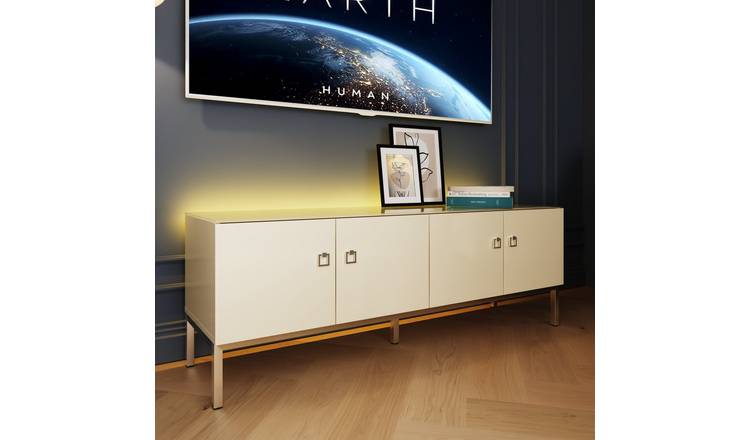 Frank Olsen Lyra 4 Door TV Unit - Antique White 