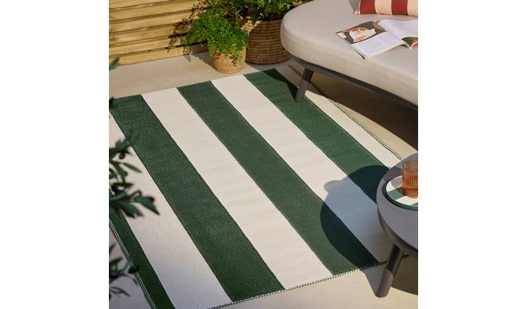 Habitat Stripe Outdoor Rug - 120x180cm