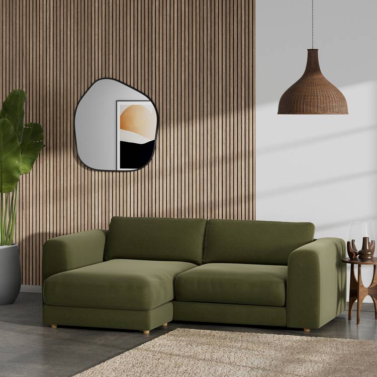 Habitat Ayr Reversible Corner Sofa - Moss Green 0