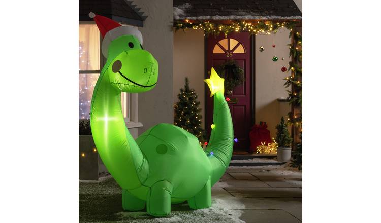 Habitat Pre Lit Christmas Inflatable Dinosaur Decoration