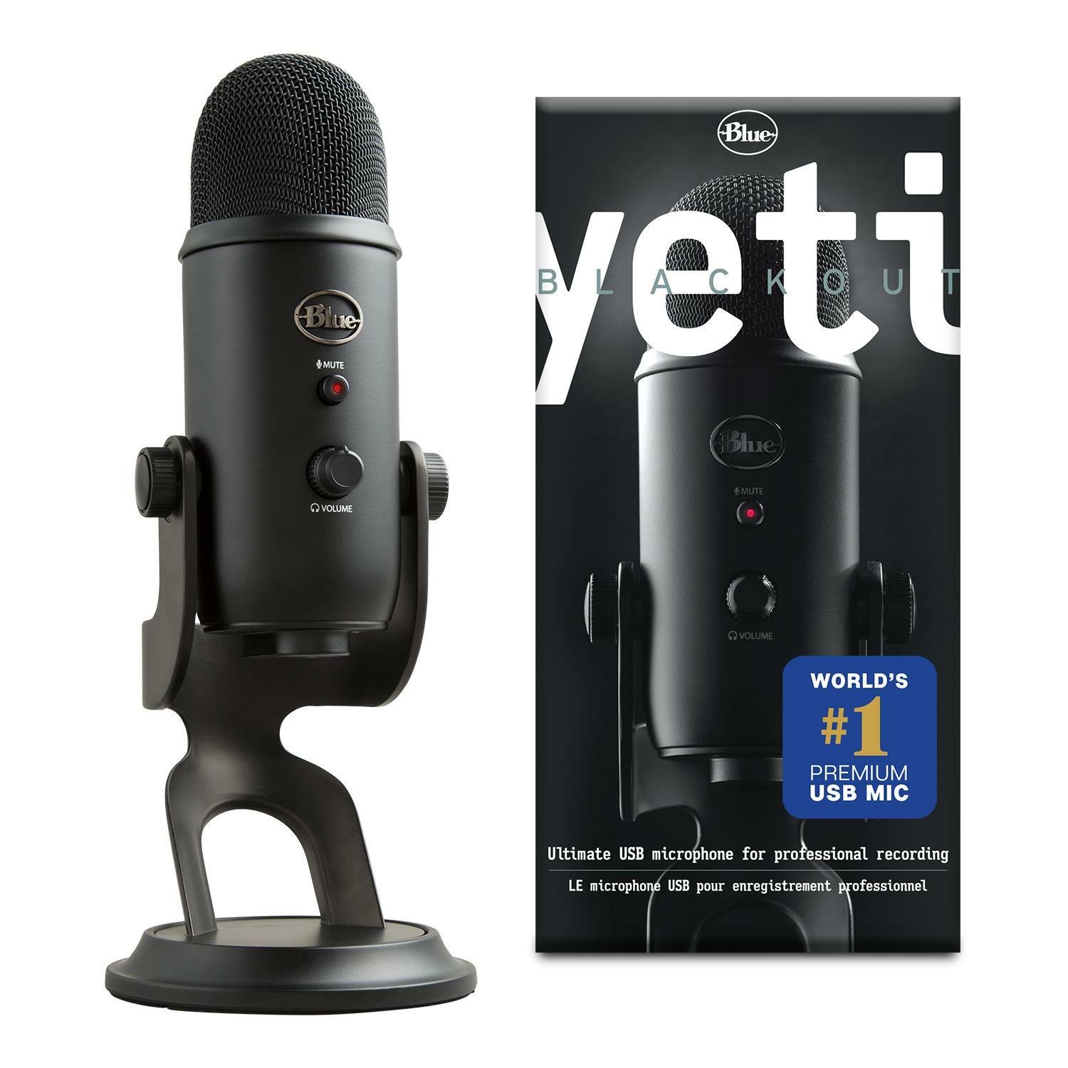 Blue Yeti USB Streaming Gaming Podcast PC Microphone - Black