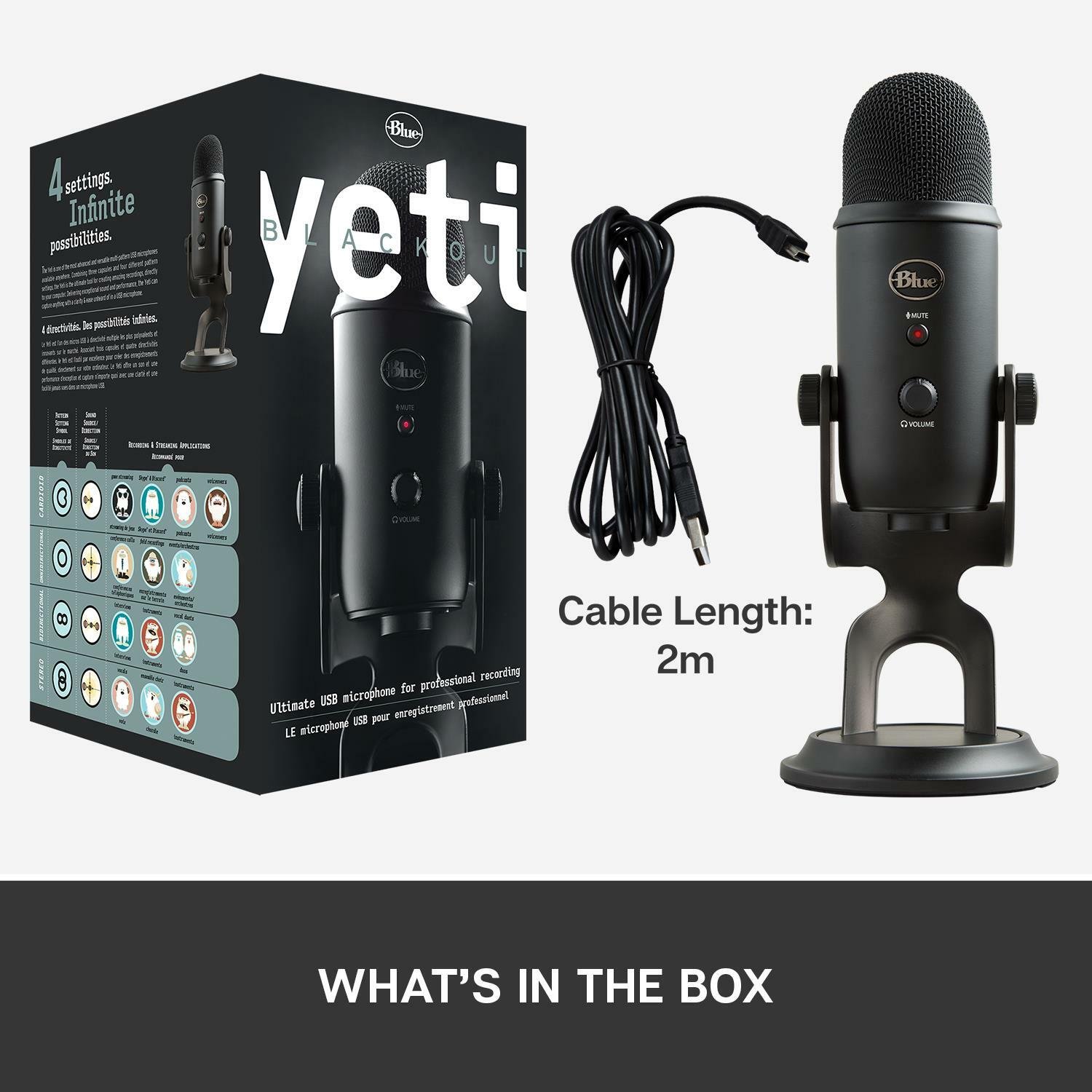 Buy Blue Yeti USB Streaming Gaming Podcast PC Microphone - Black
