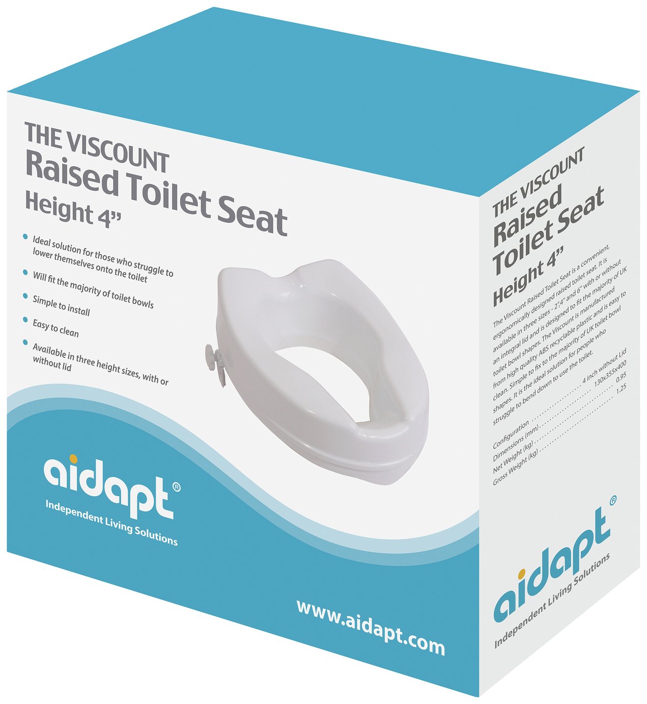 Aidapt Raised Toilet Seat with No Lid Review