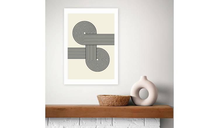 East End Prints Retro Wave Art Print - A2