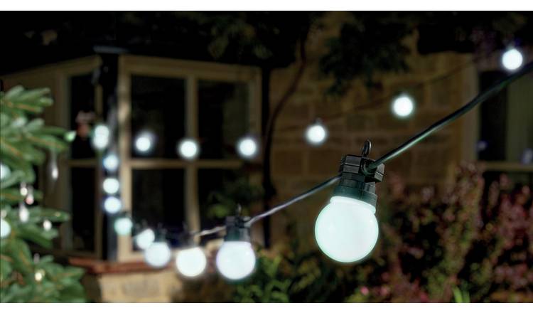 Smart Garden 20 Low-Voltage Festoon String Lights - White