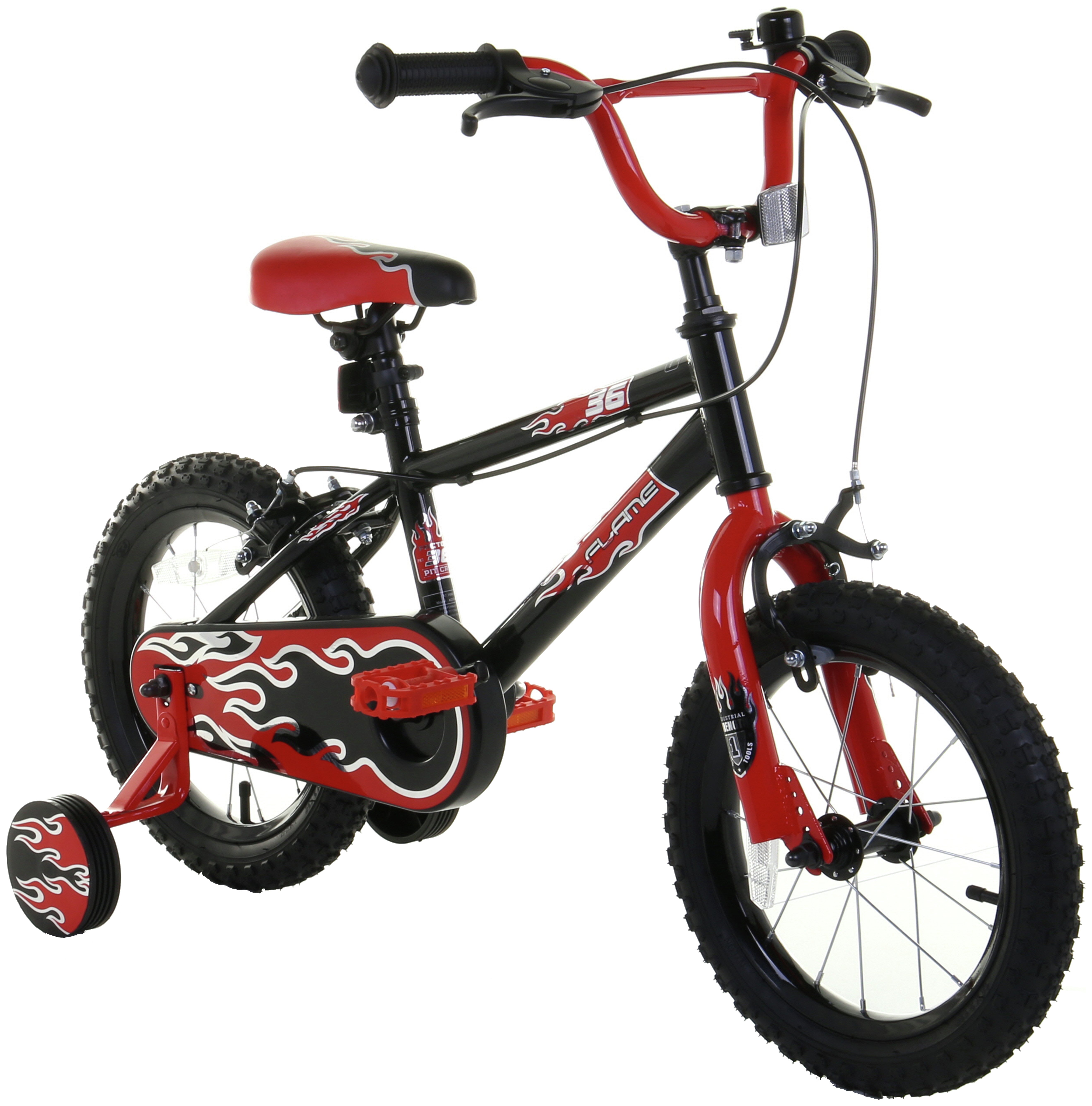 14 Inch Kids Bike Flames