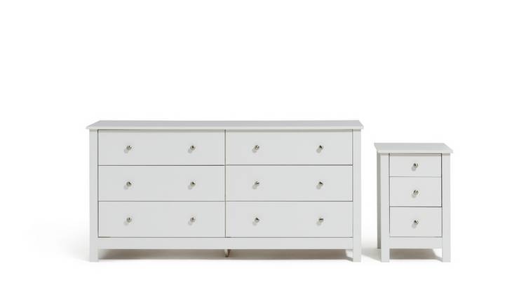 Buy Habitat Osaka Bedside 3 3 Drawer Chest Set White Bedroom Furniture Sets Argos