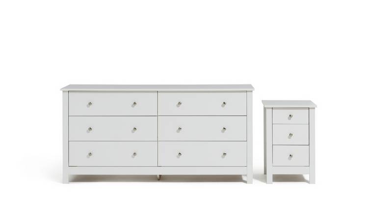 Buy Argos Home Osaka Bedside & 3+3 Drawer Chest Set ...