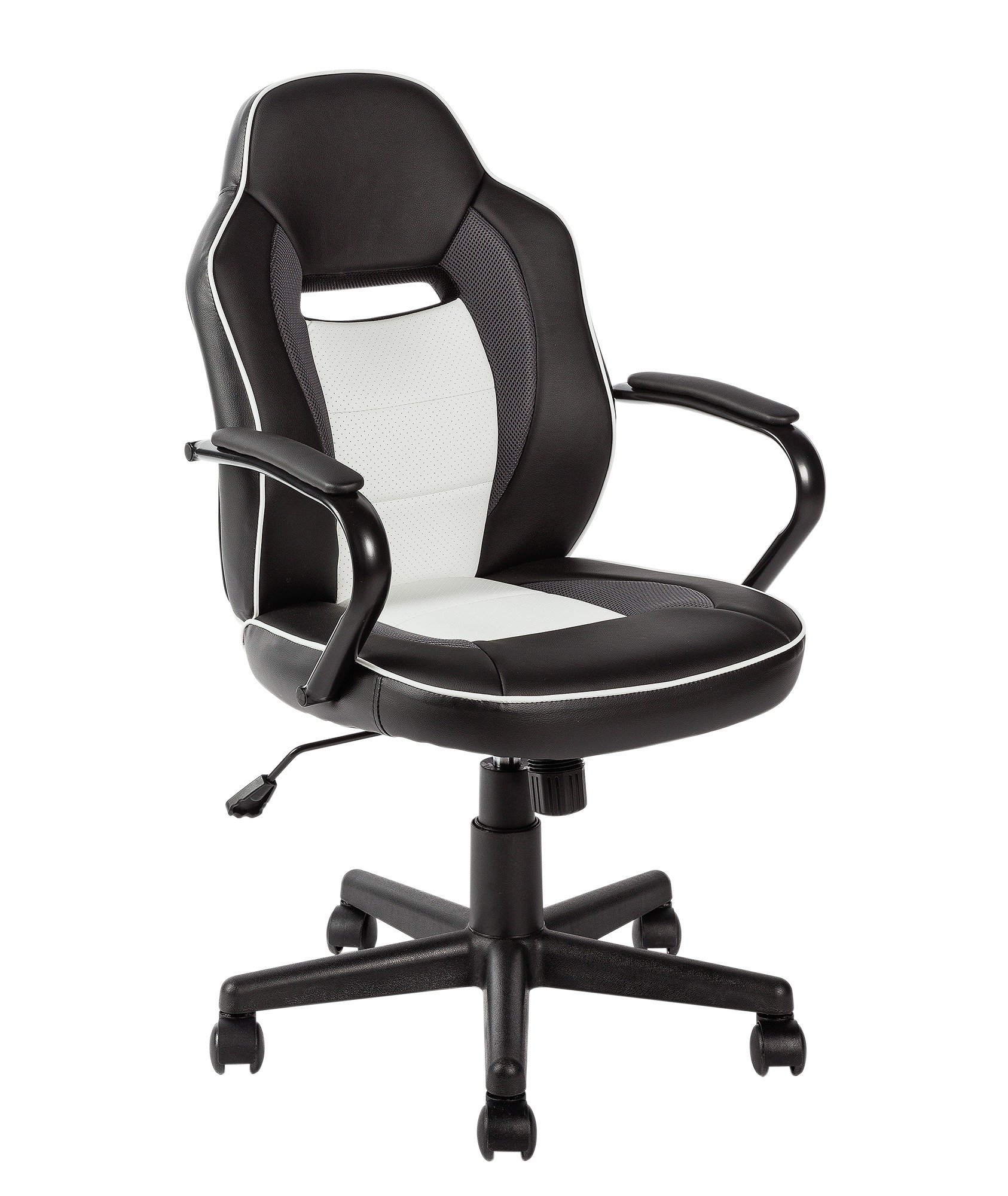 HOME Mid Back Gaming Chair - White & Black.