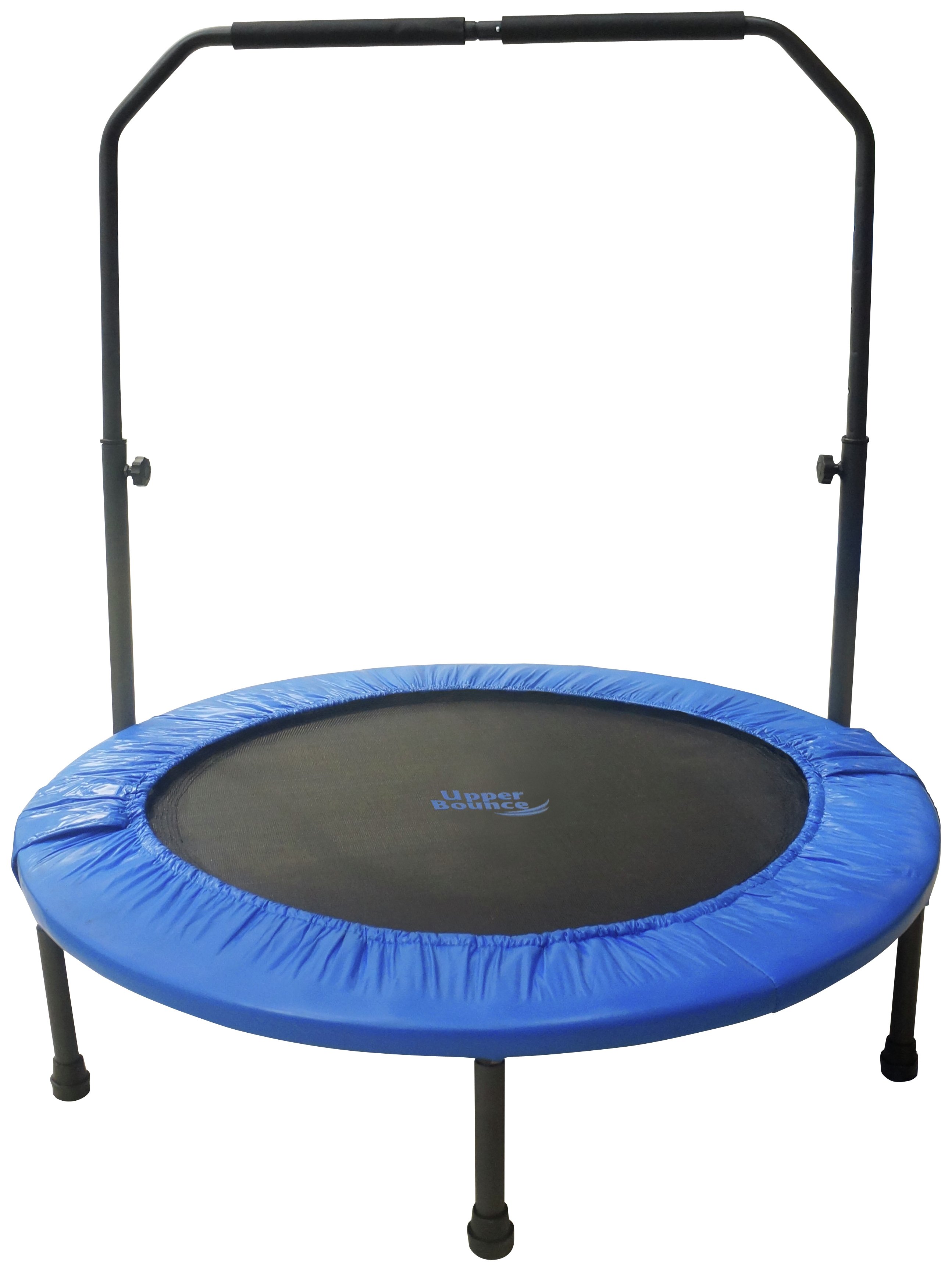 Upper Bounce 40 Inch Mini Foldable Trampoline with Handrail.