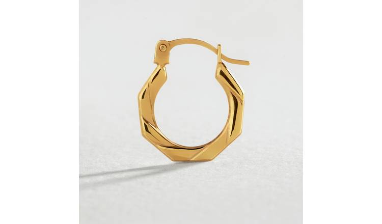 Mens gold hoop hot sale earrings argos