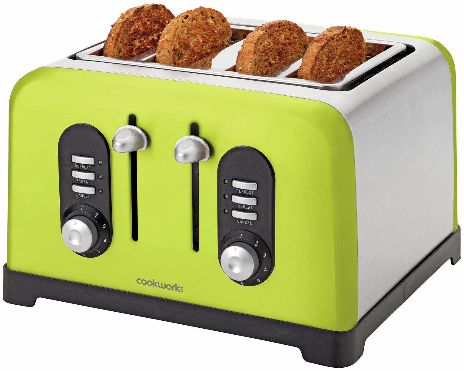 Cookworks Premium 4 Slice Toaster - Green