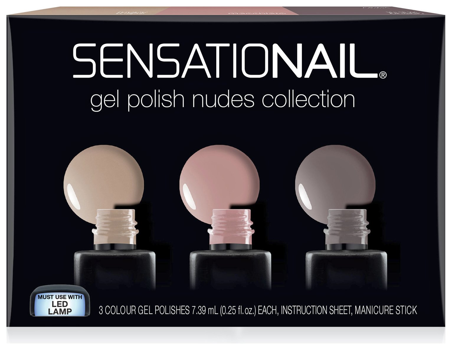SensatioNail Nude Gel Polish - Set of 3
