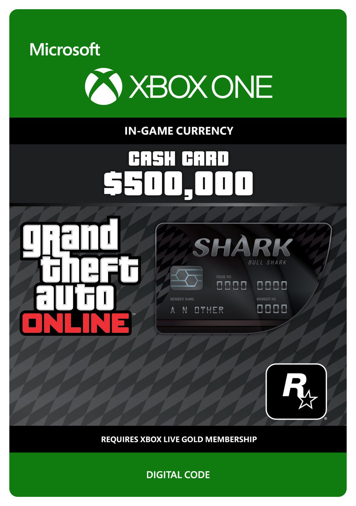 Grand Theft Auto V Bull Shark Xbox One Cash Card