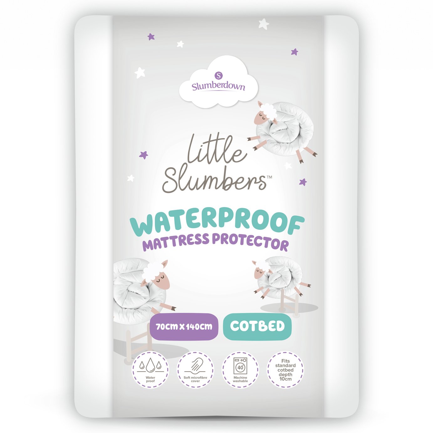 Slumberdown Waterproof Kids Mattress Protector - Cot Bed