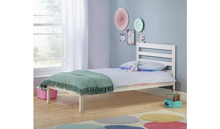 Argos white deals wooden bed frame