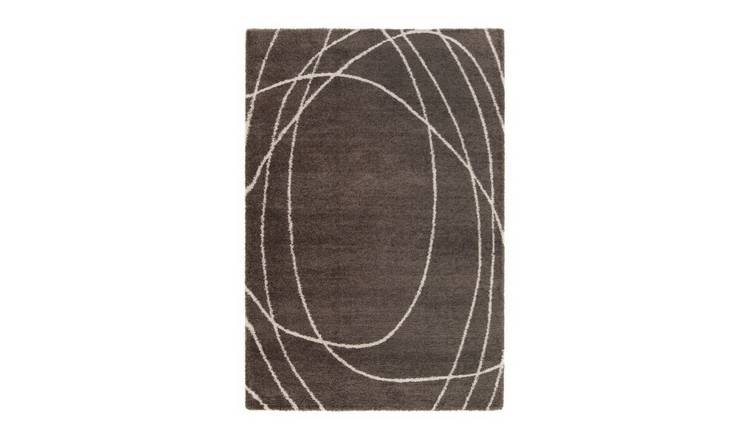Mega Flooring Grey Modern Abstract Rug - 120 x 170cm