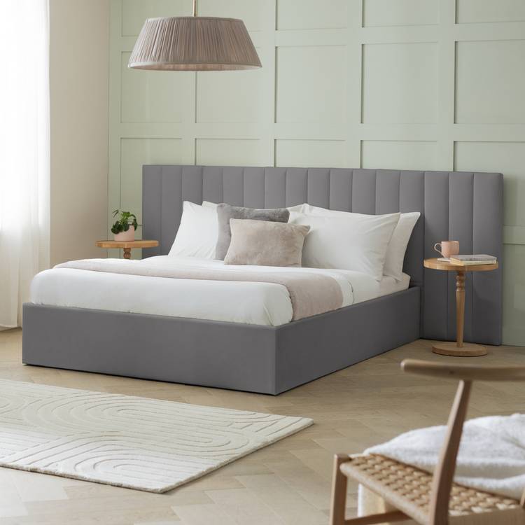 Argos Home Pandora Hotel Double End Lift Ottoman Bed - Grey 0