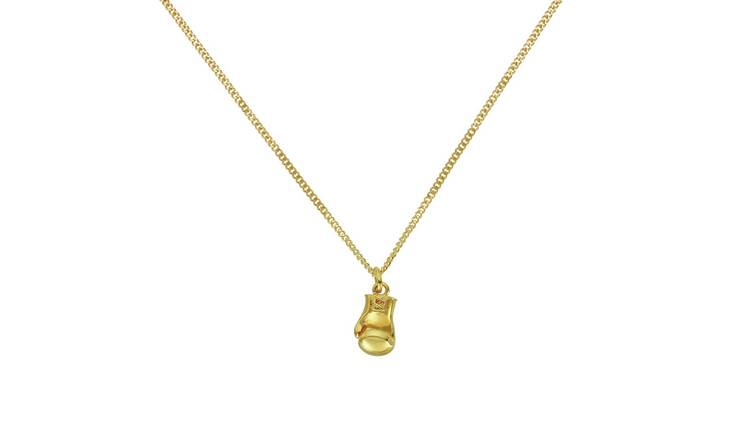 Revere Men's 9ct Gold Plated Silver Boxing Glove Pendant