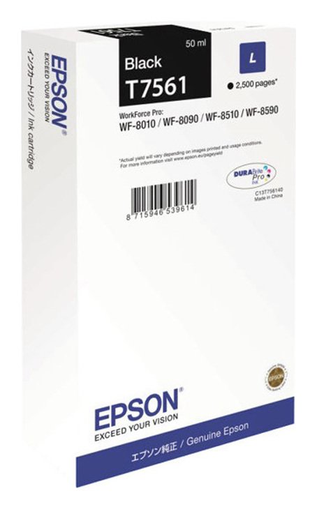 Epson T7561 50 ml Black Ink Cartridge