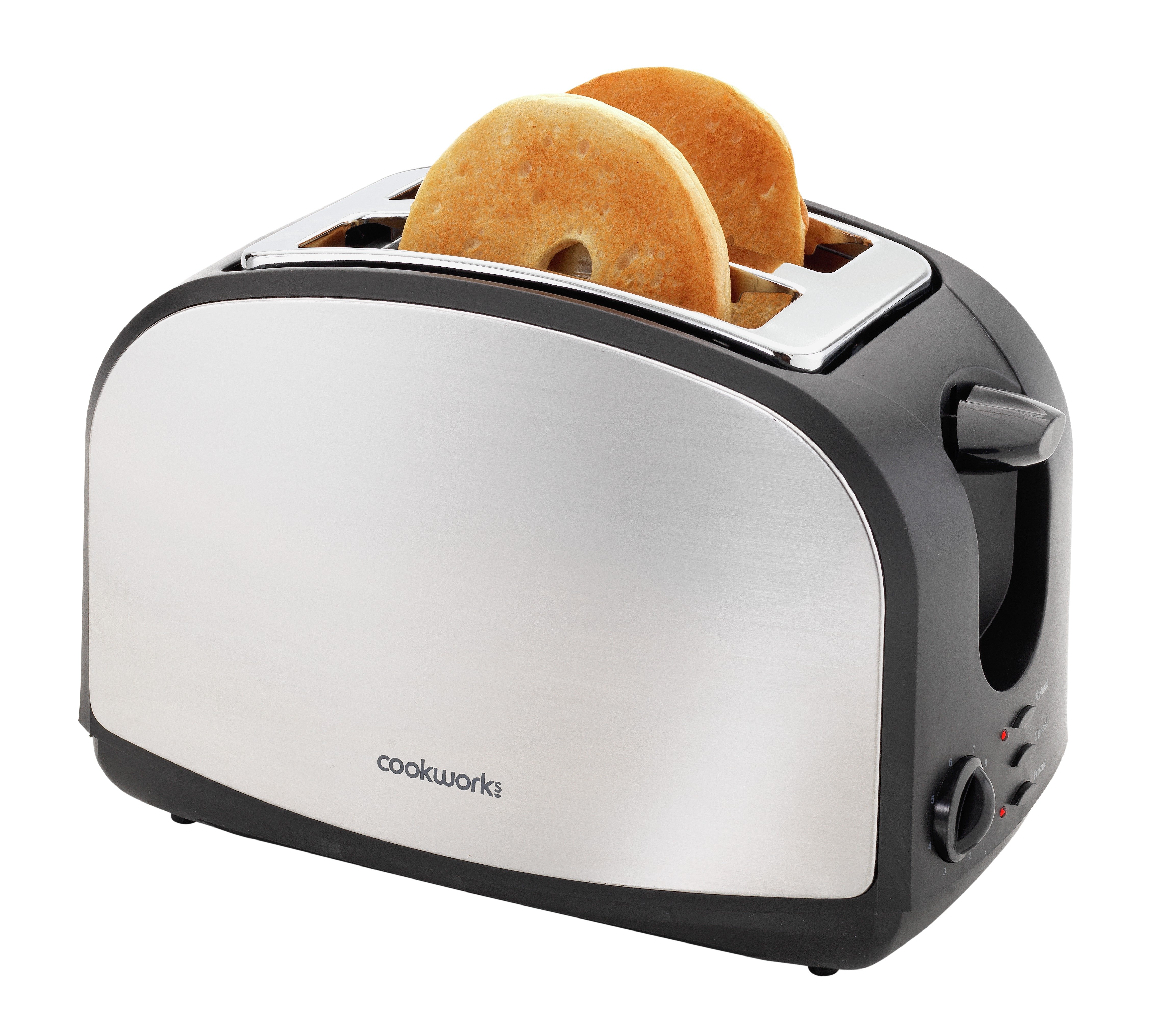 Cookworks 2 Slice Toaster - Stainless Steel