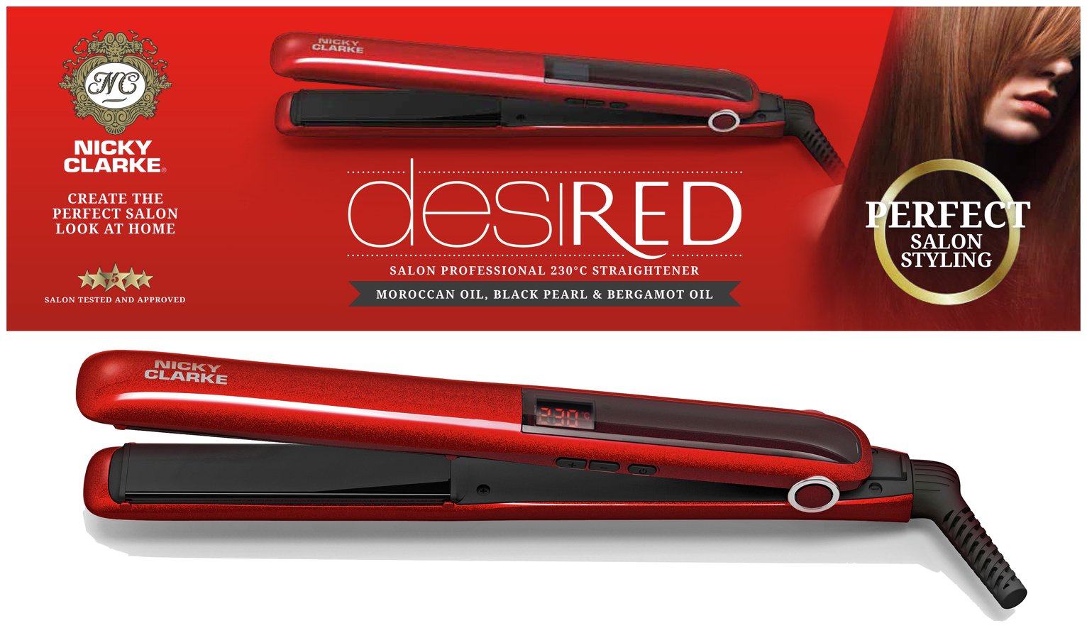 Nicky clarke 2025 straighteners red