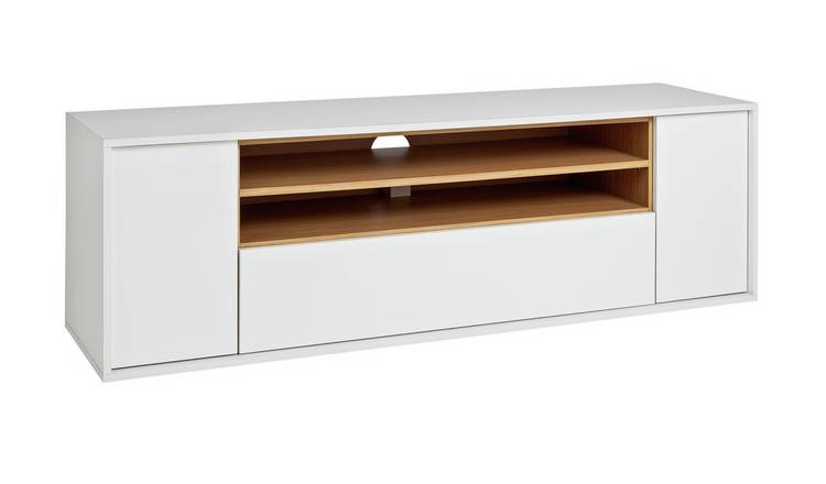 Buy Argos Home Symmetrical Tv Unit White Gloss Oak Effect Tv Stands Argos