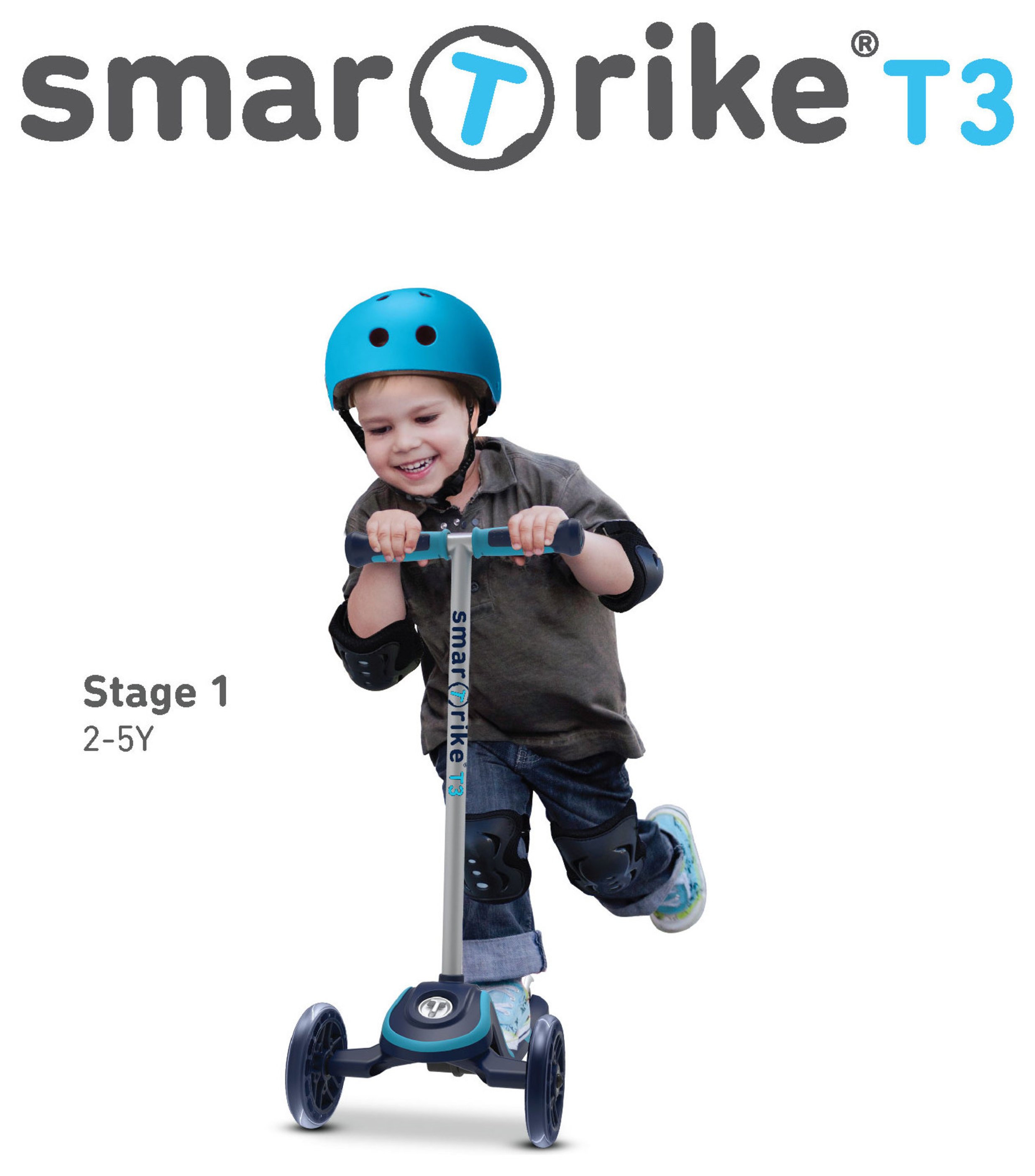 smarTrike T3 T-Scooter - Blue