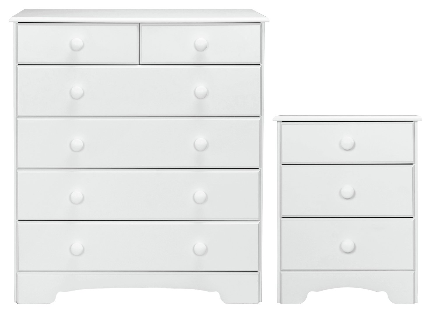 Argos Home Nordic Bedside & 4+2 Drawer Chest Set -Soft White Review