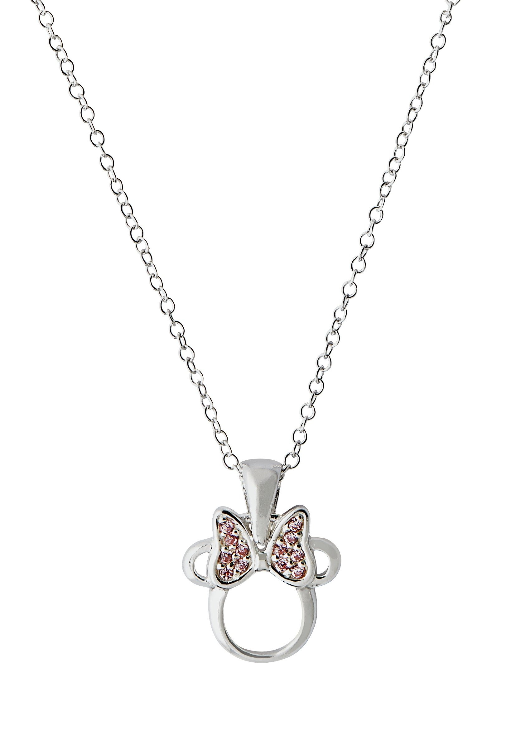 Disney Sterling Silver Minnie Mouse Pink Crystal Pendant Review