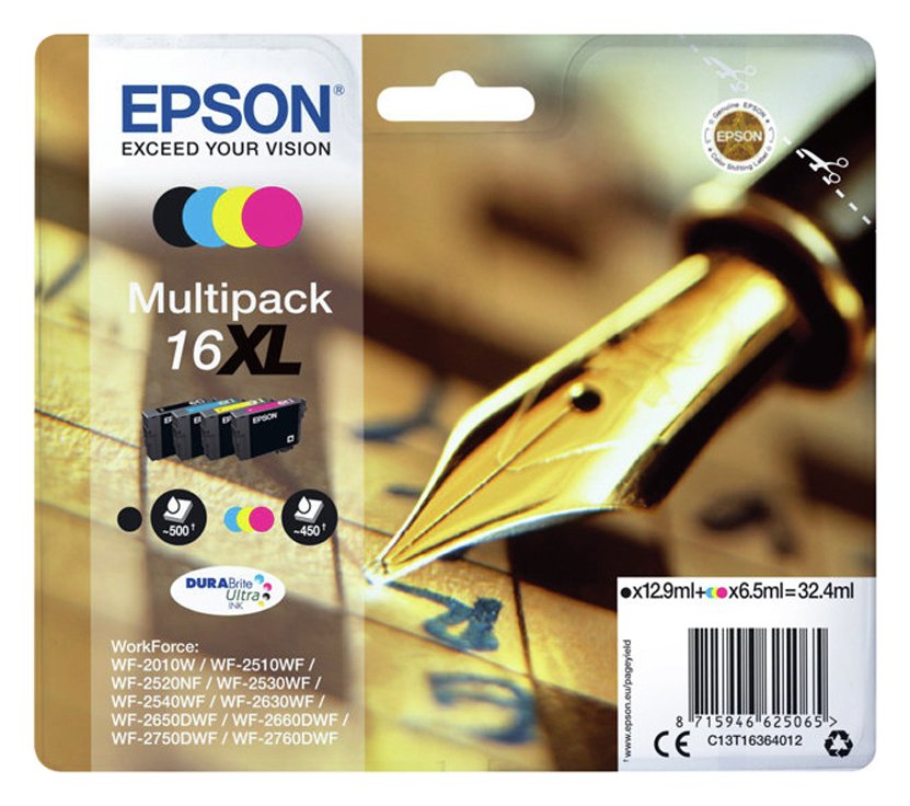 Epson Pen 6.5 ml Black C/Y/M Ink Cartridges
