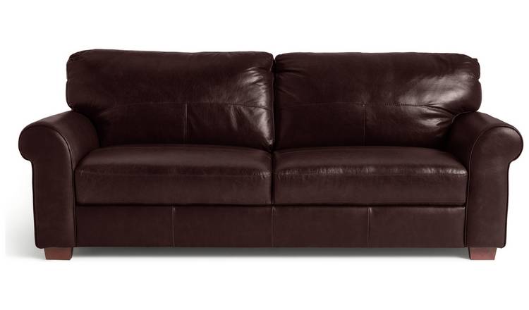 Argos deals leather settees