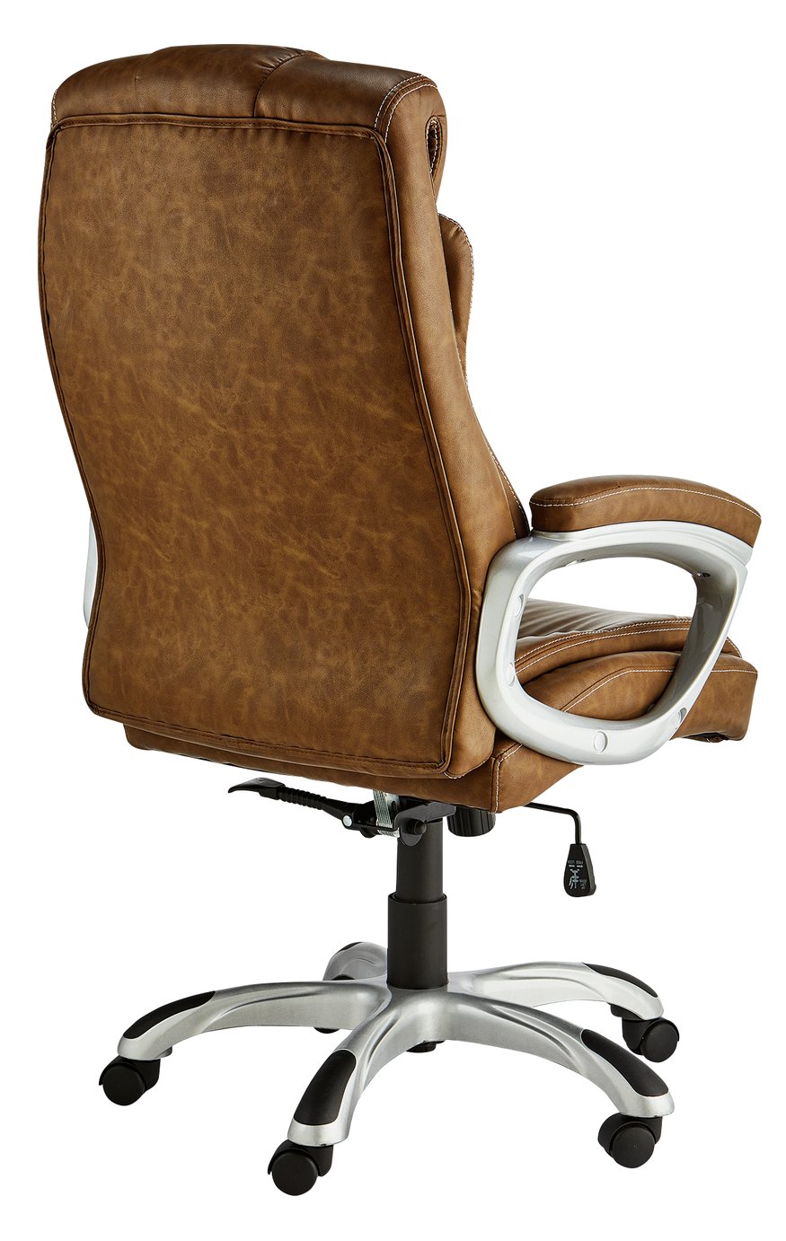 X-Rocker Leather Effect Executive Chair - Brown at Argos Reviews