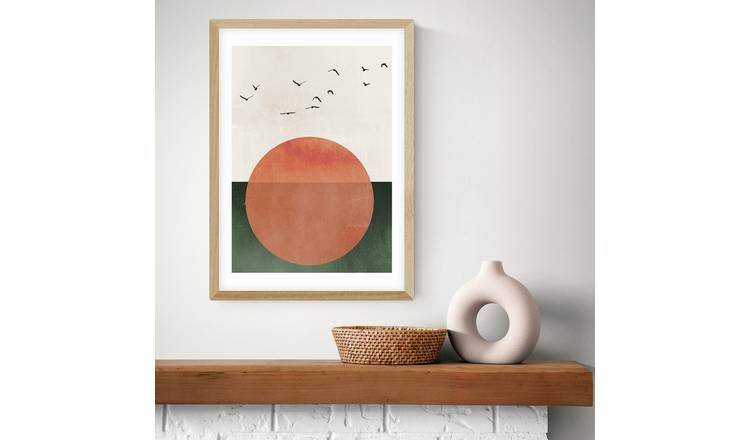 East End Prints Rising Oak Frame Art Print - A2