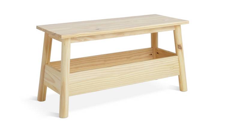 Habitat Akio Solid Wood Storage Bench - Natural