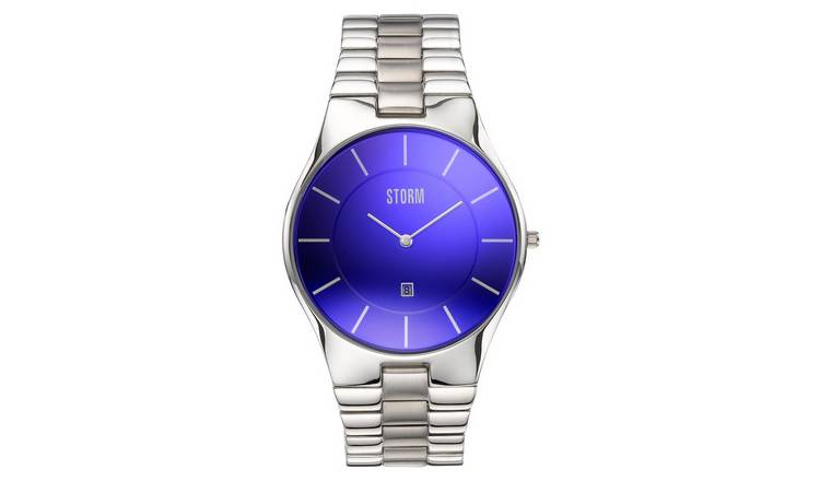 STORM Stainless Steel Slim-X XL Blue Dial Watch